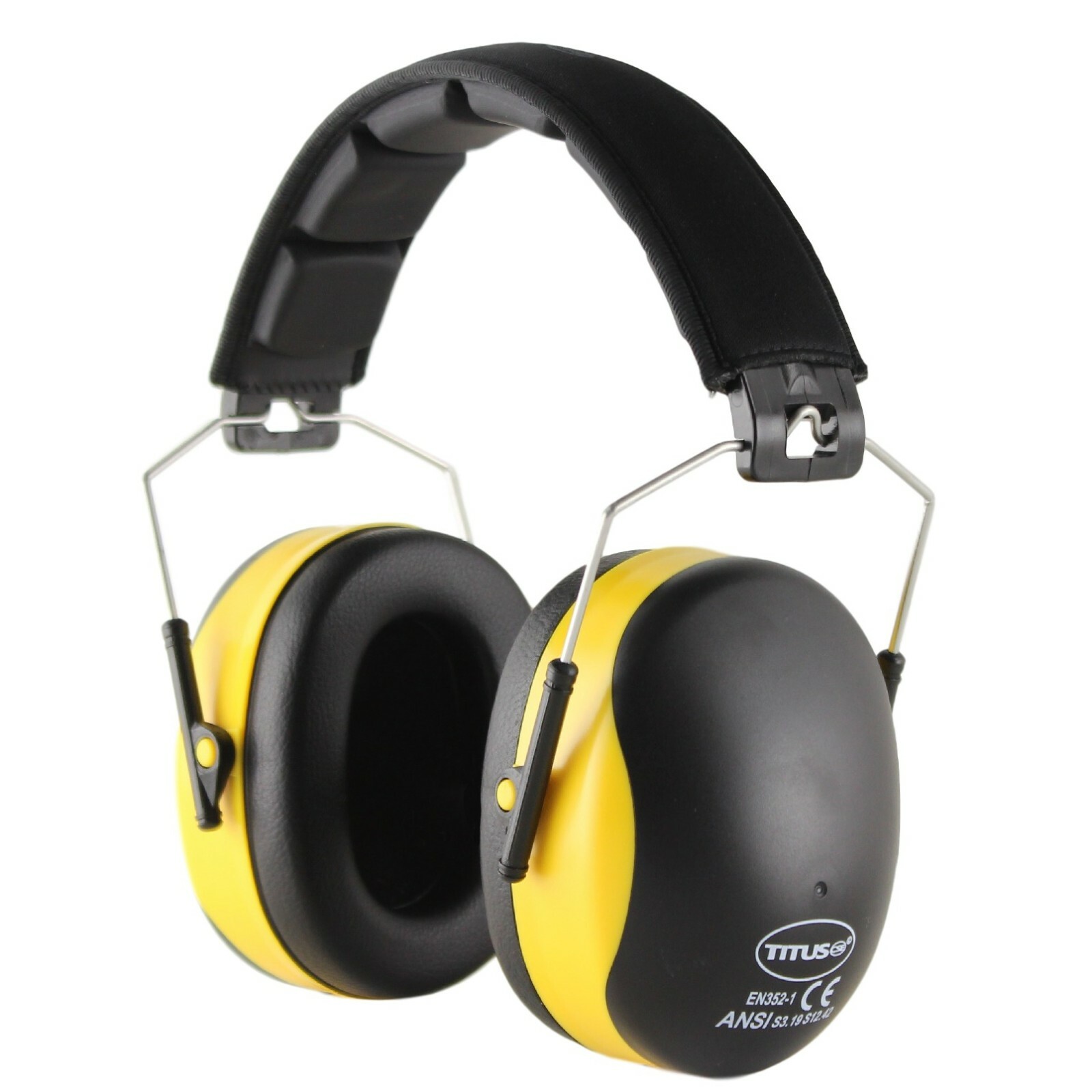 TITUS PREMIUM 37 NRR EARMUFFS HEARING PROTECTION NOISE REDUCTION w/ CASE USA