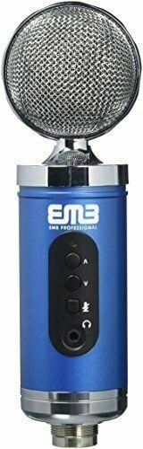 EMB EMC960 PRO Multi-Pattern Large Diaphragm Condenser Studio Microphone BLUE