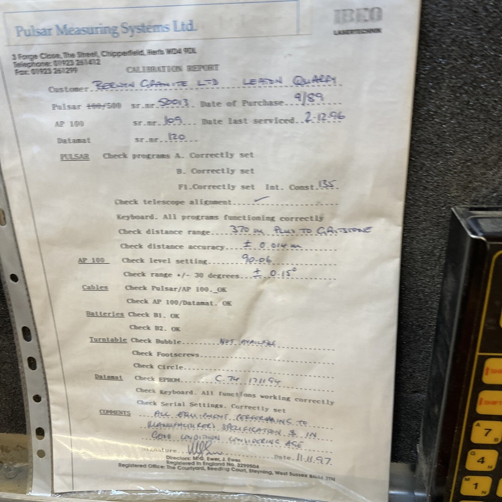 IBEO PS 500 THEODOLITE ENGINEERS LEVEL