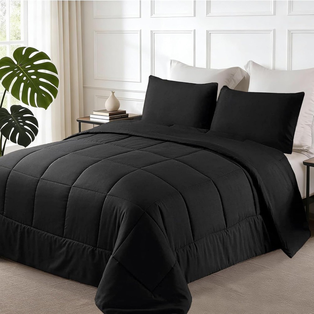 Lightweight Reversible Queen Size Comforter Set Down Alternative Comforter