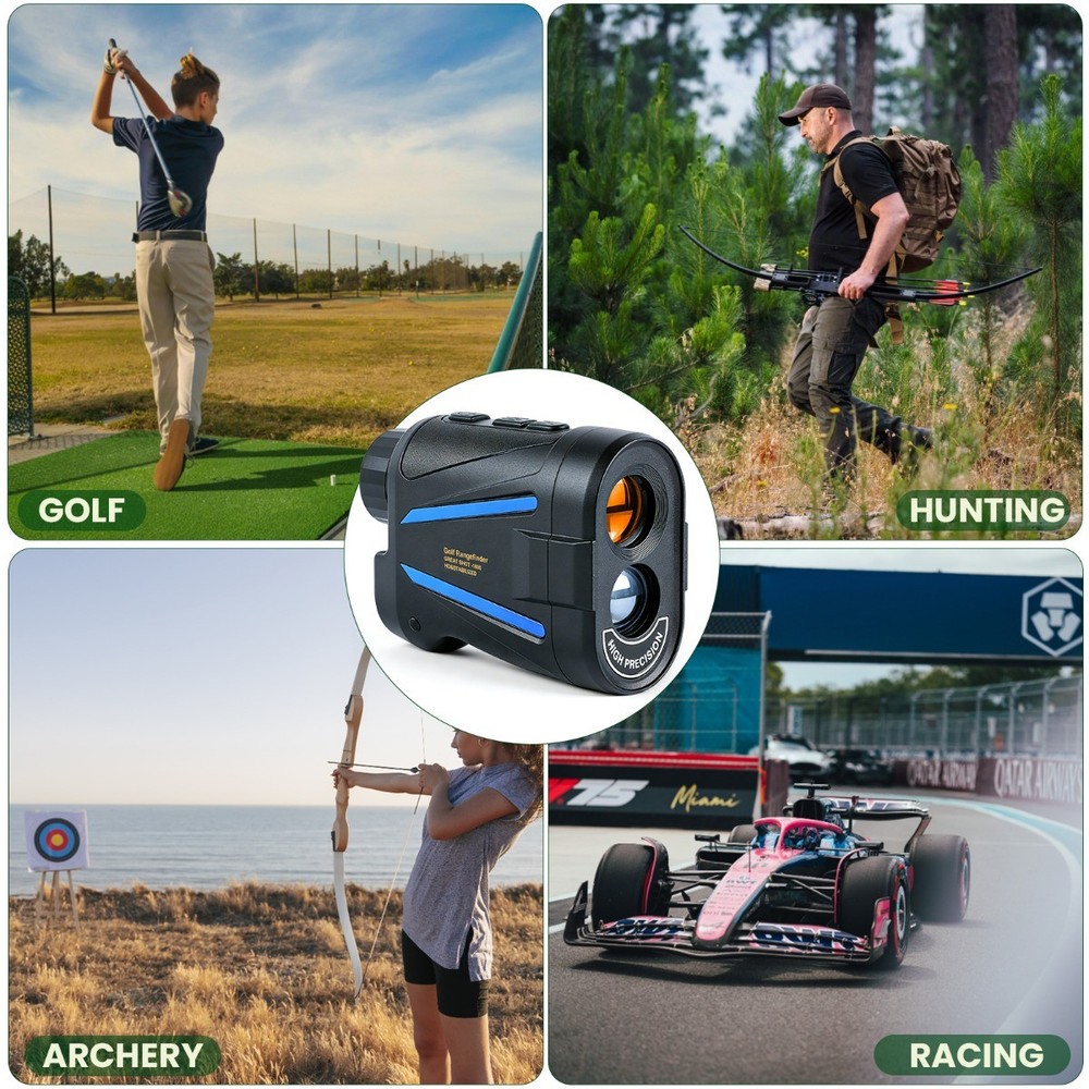 6X Magnification Golf Range Finder 1200 Yards Laser Rangefinder Slope Function