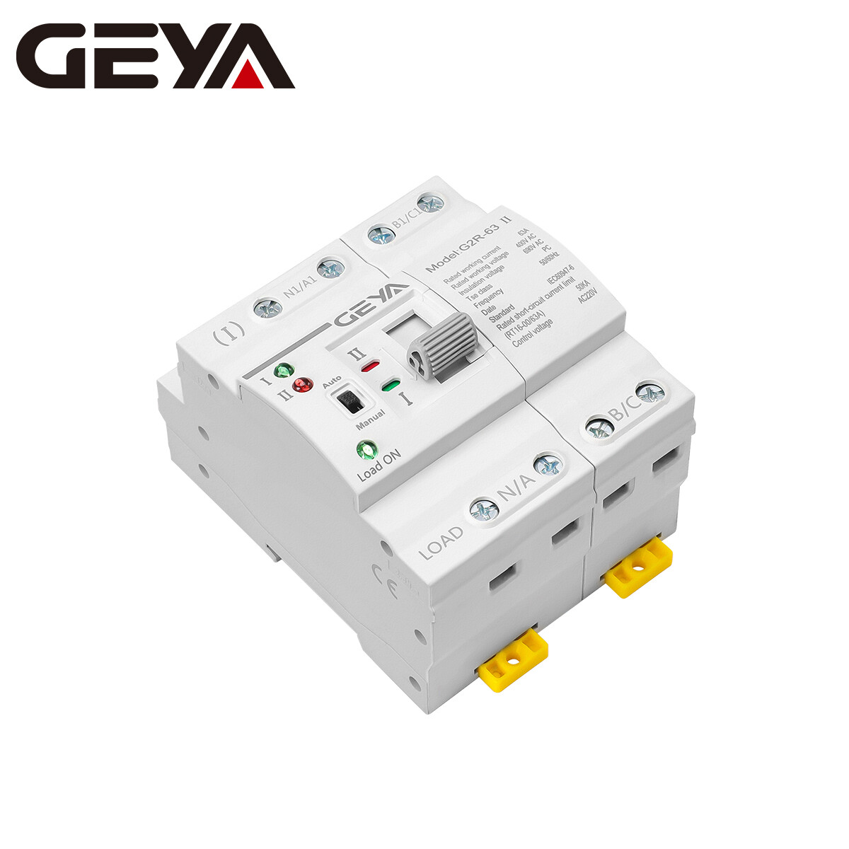GEYA Mini Dual Power Automatic Transfer Switch Grid to Alternator 4P 63A 220V