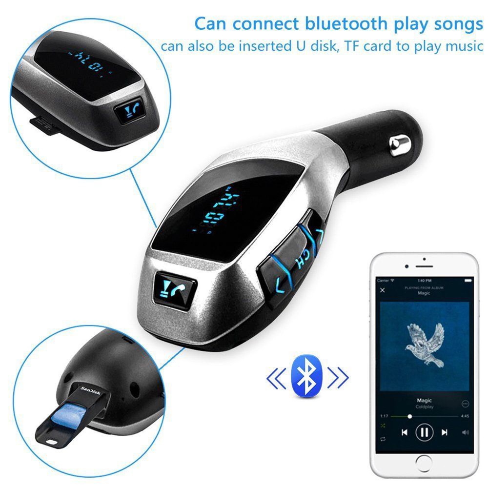 Bluetooth Wireless FM transmitter Car Charger Kit For Samsung S9+iPhone 8 X xs