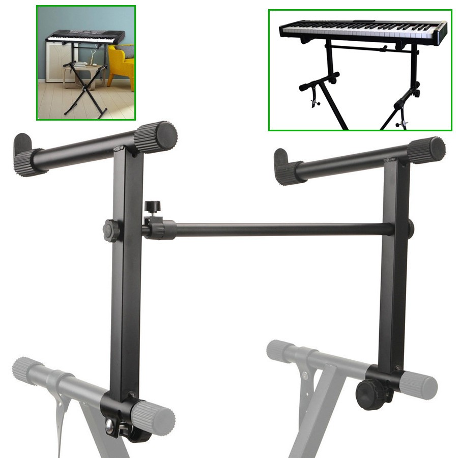 Keyboard Stand Adapter for 2 Tier Adjustable Second Add On Extension