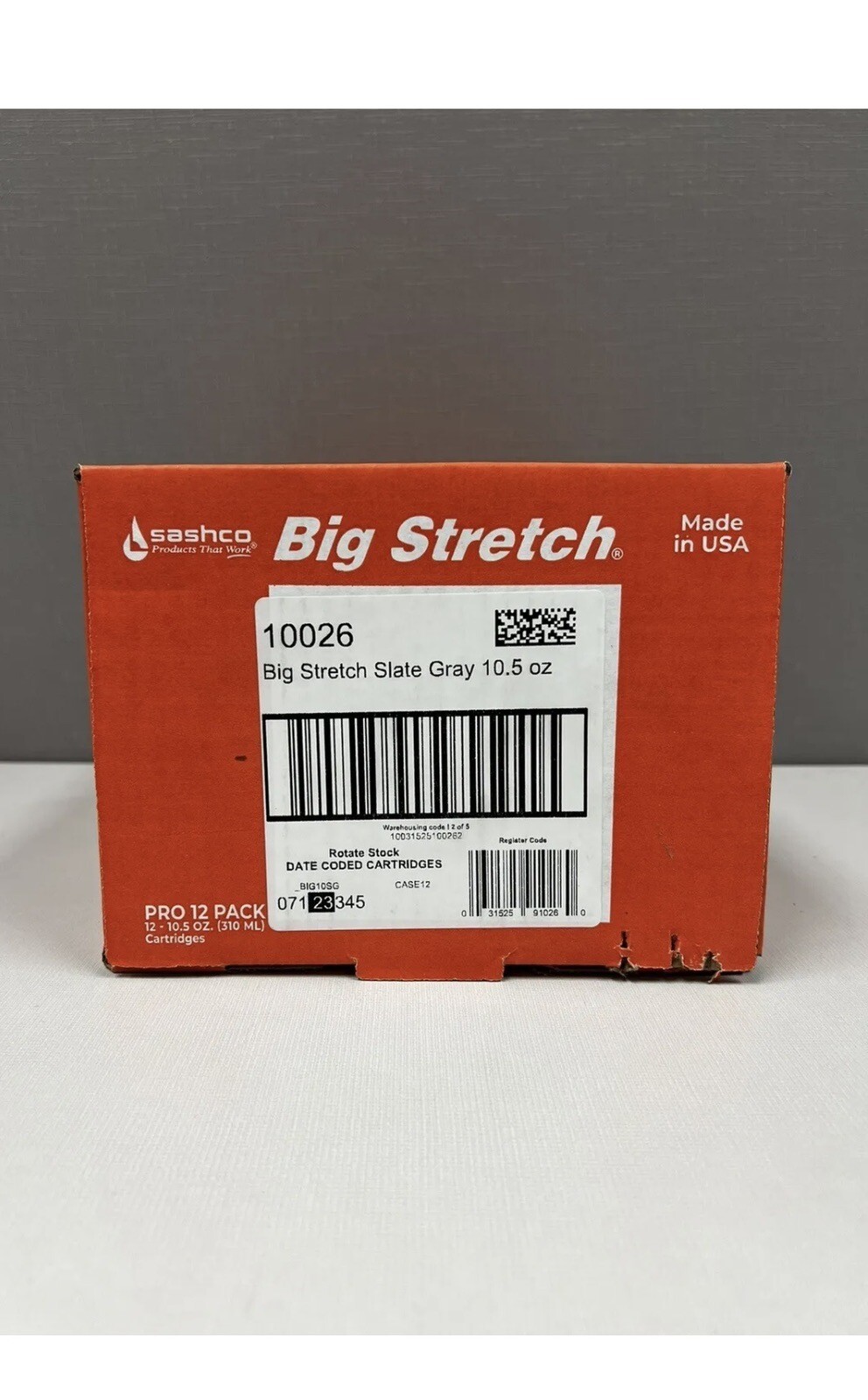 Sashco Caulk Big Stretch 12-Pack 10.5-oz Slate Gray Paintable Latex
