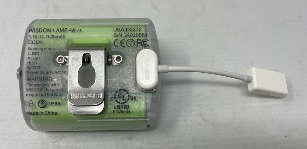 WISDOM HEADLAMP USB ADAPTER CABLE