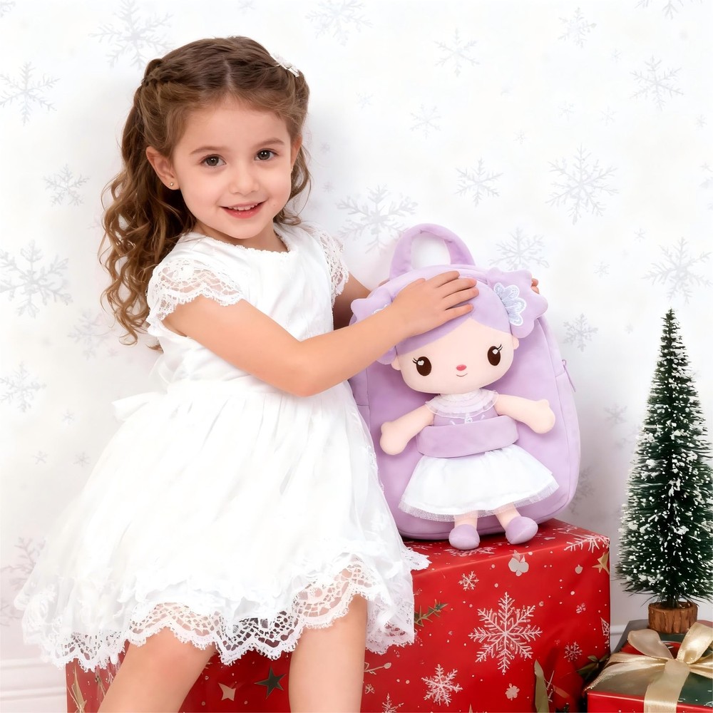 Backpack Backpack with Candy Purple Doll 9"