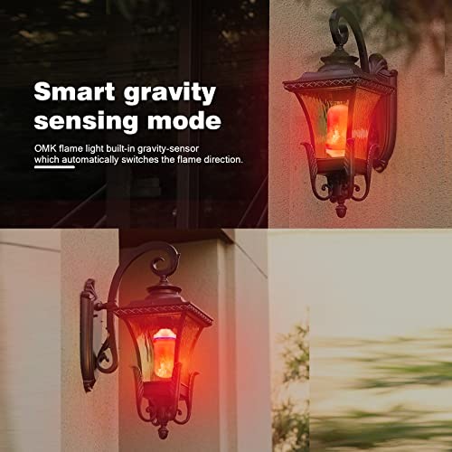 - Christmas Decor LED Flame Effect Light Bulbs - Upgraded 4 Modes Red 2pack
