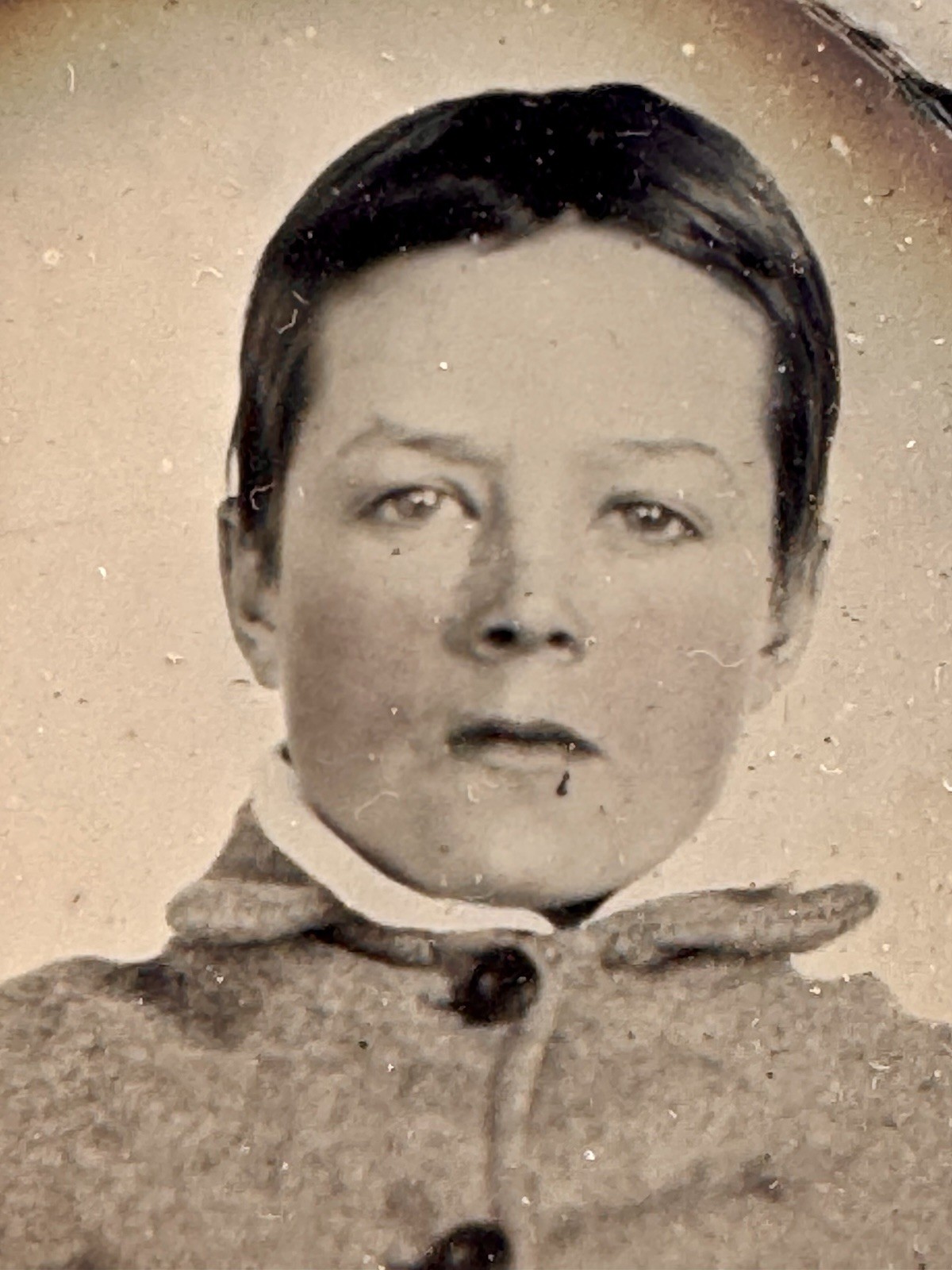 Antique 1/9 Plate Tintype Civil War Young Confederate Soldier Uniform Photo NC