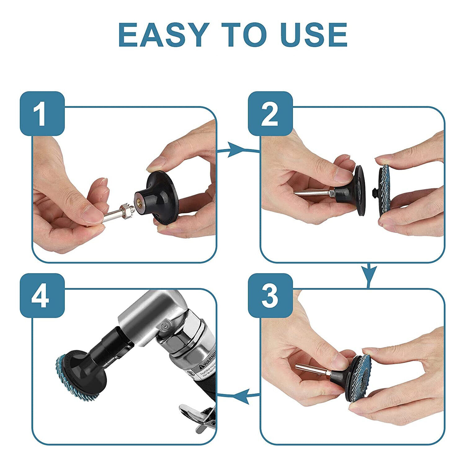 20pcs 2inch Flat Flap Disc Roll Lock Sanding Grinding Wheels 40 60 80 120 Grit