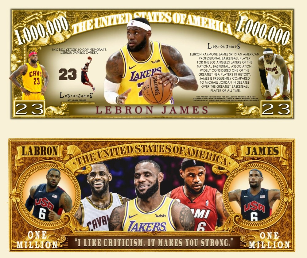 OUR LEBRON JAMES MILLION DOLLAR BILL (25 Bills)