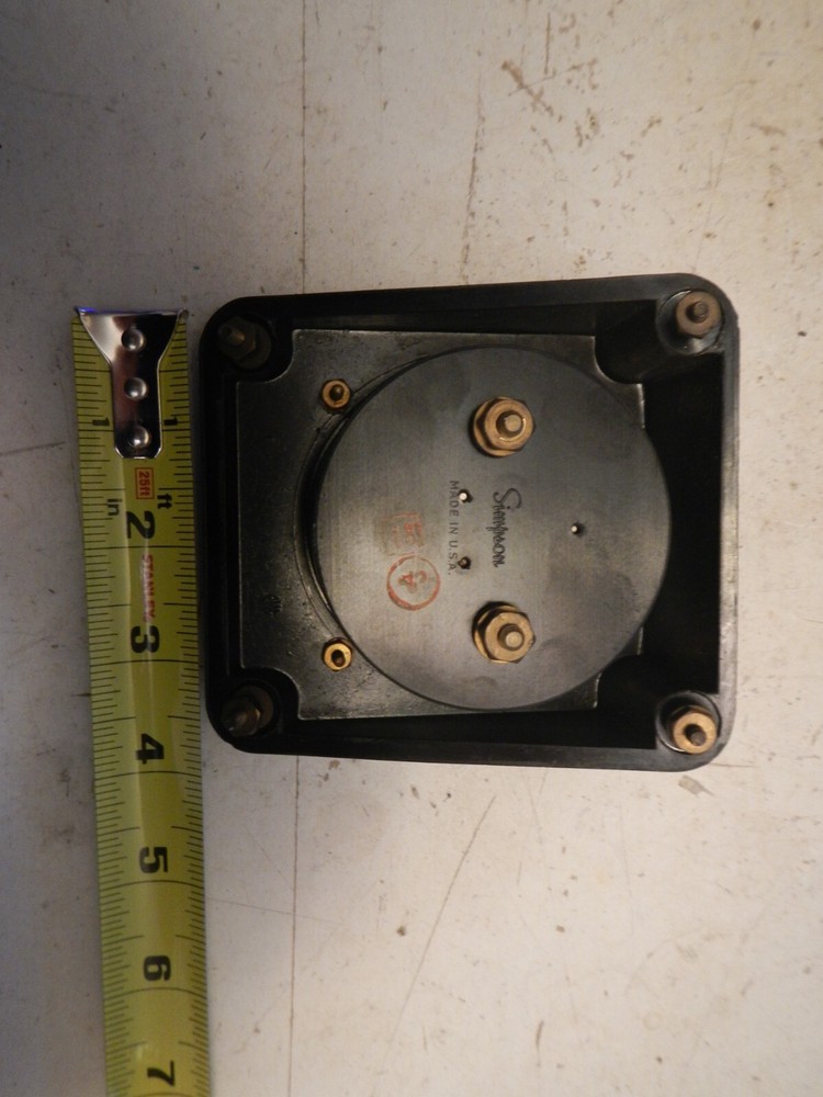 Vintage Industrial Simpson Volt Power Meter Panel mount angle Black Bakelite