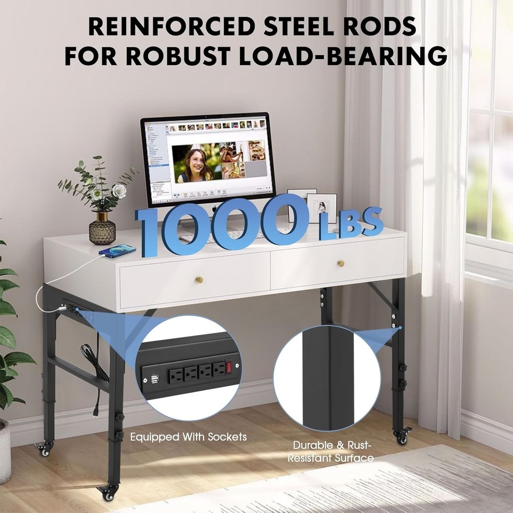 Industrial Strength Workbench Legs - Height Adjustable & Scratch-Free Mobility