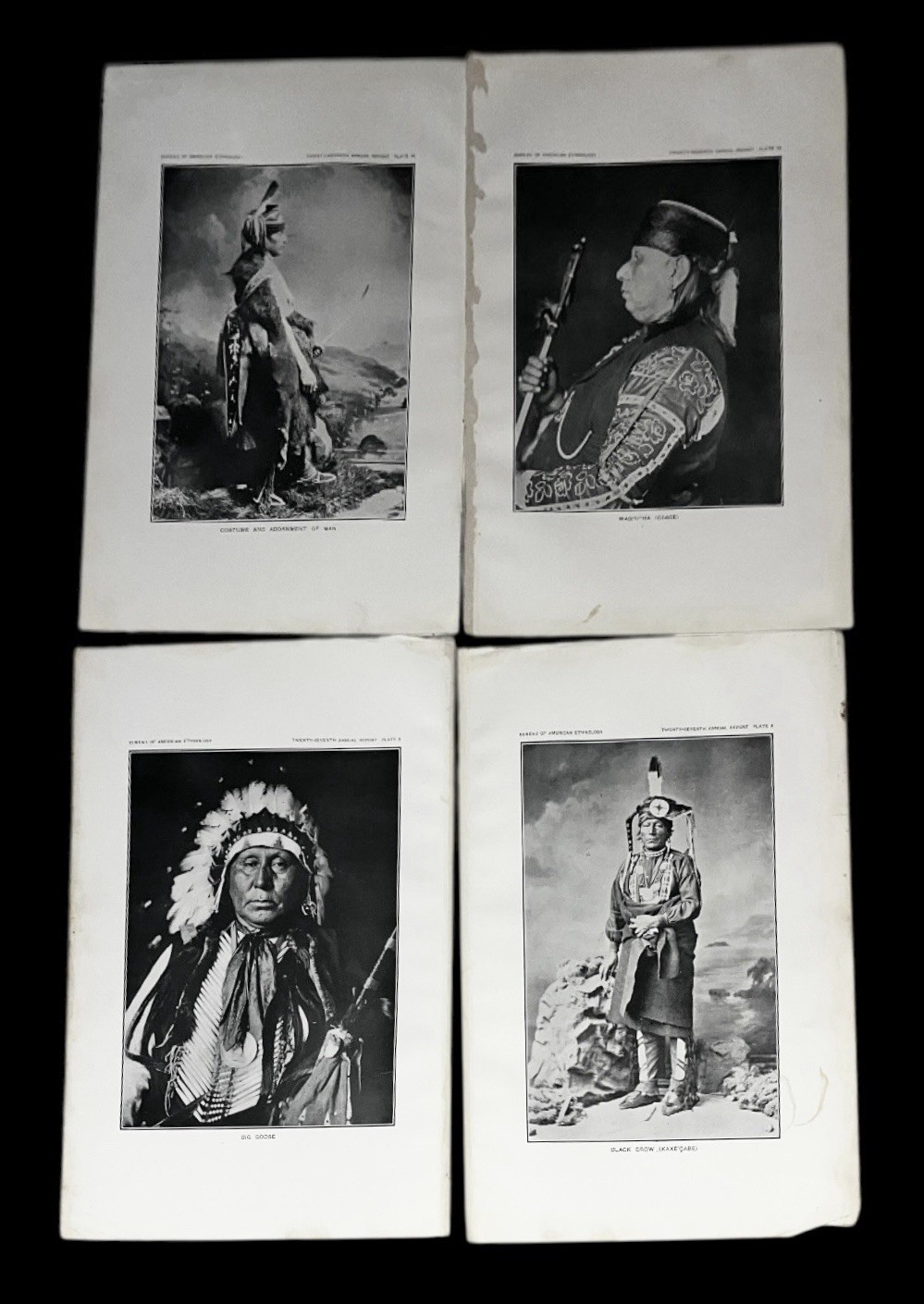 Lot of 25 Native American Indian 1905 Omaha Tribe Photograph Portraits 11.5x7.5