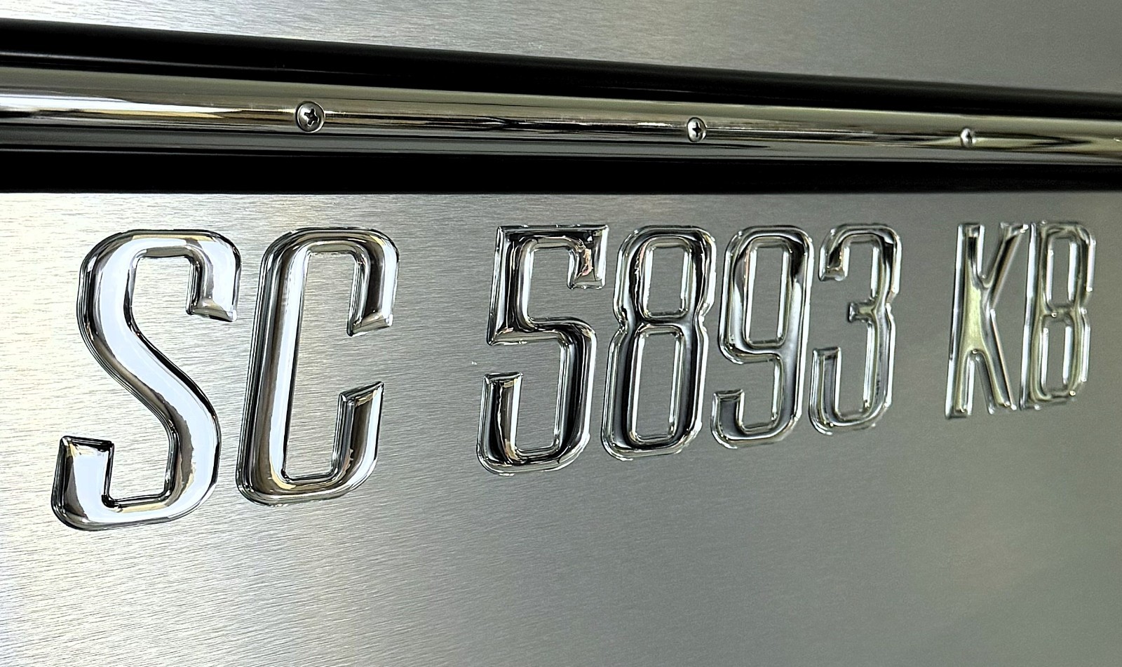 Chrome Boat Registration Numbers Letters 3D Raised Domed Marine Decals