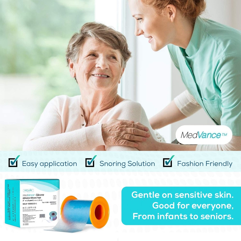 MedVance Silicone Tape , 1" Width, 5 Yards, 3 Pack