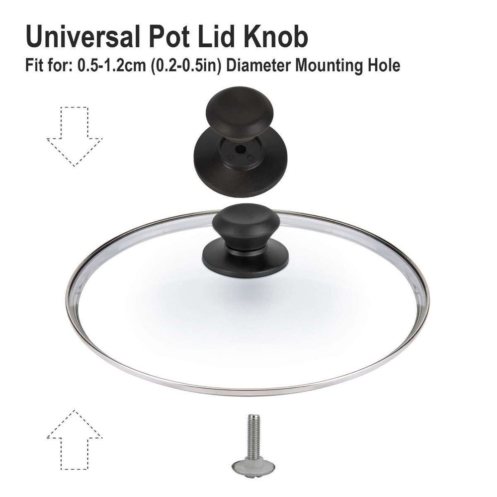 Pot Lid Knobs Handles Replacement Plastic Pan Lid Handle Crock Universal 2 PCS