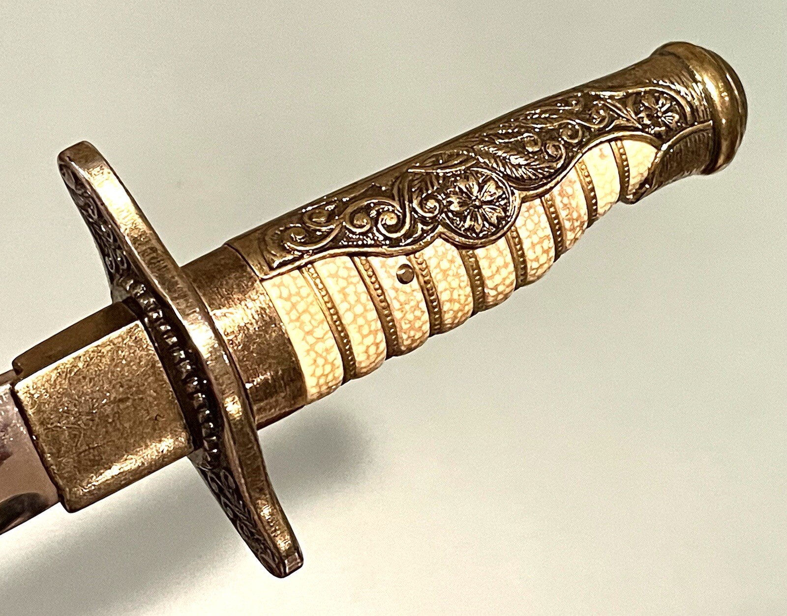 Vintage Unused Spain Quality Repro Japan WW2 Officer Tanto Daggef Knife Scabbard