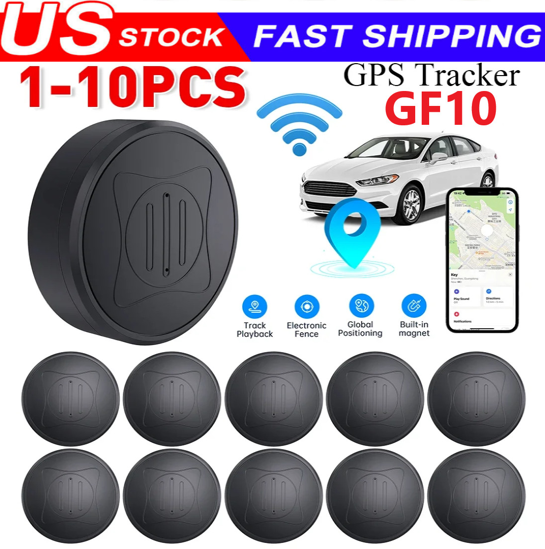 Mini Car GPS Tracker Universal Magnetic Vehicle Tracking Device Wireless US LOT