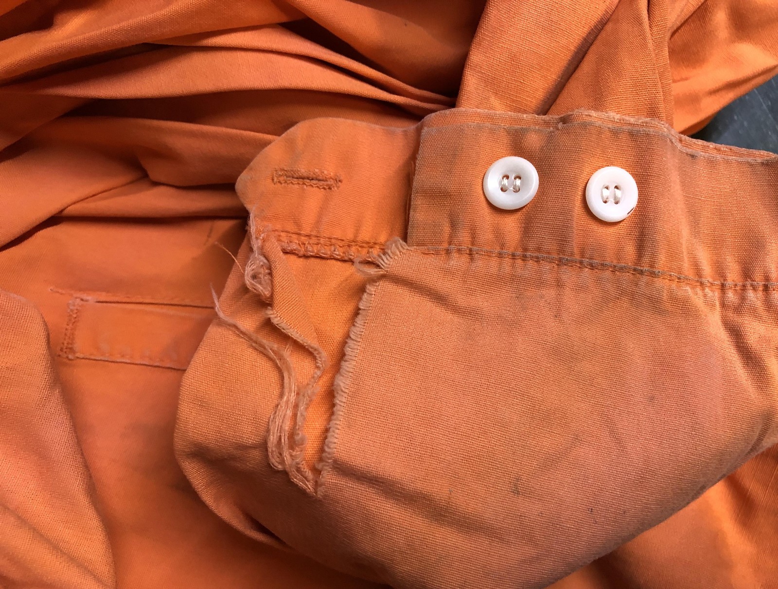 Allis Chalmer Orange Long Sleeve Heavy Shirt XL vintage tractor Jacket x large