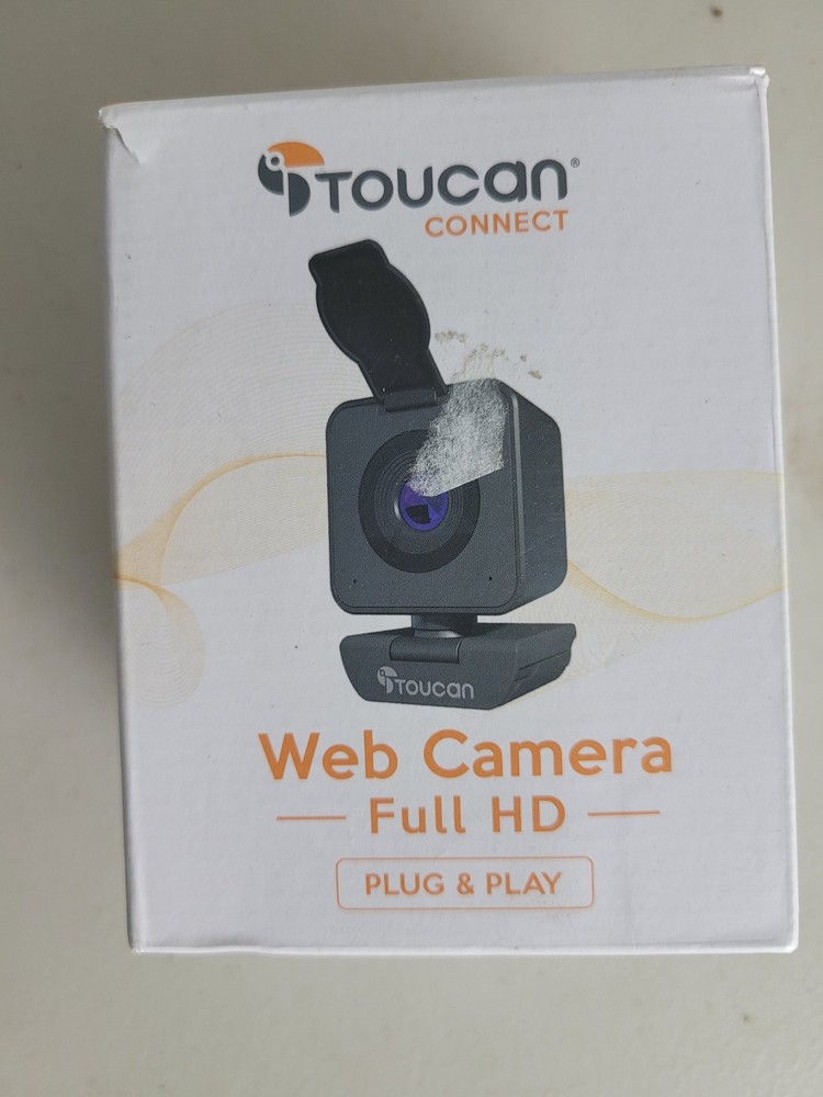 Toucan Connect Web Camera Full HD Plug & Play Light Correction 60 Fps