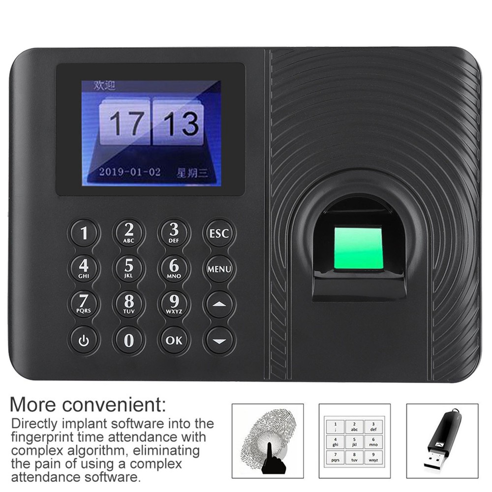Biometric Fingerprint Time Attendance Recorder Recognition Device Access Control