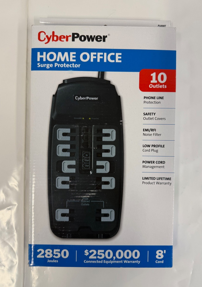 CYBERPOWER SYSTEMS P1008T SURGE PROTECTOR 10 OUTLETS