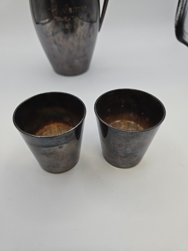 Vintage Silver Plated Pitcher And Cups
