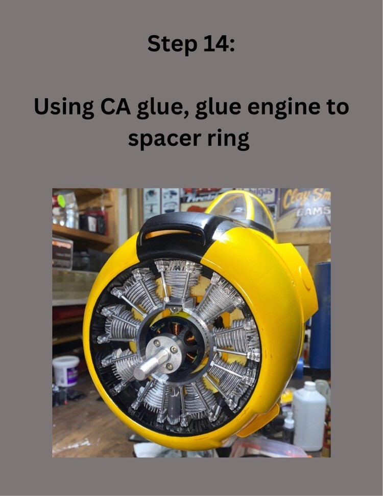 T-28 E-flite 2.0m Upgraded Direct Fit Dummy Radial Engine