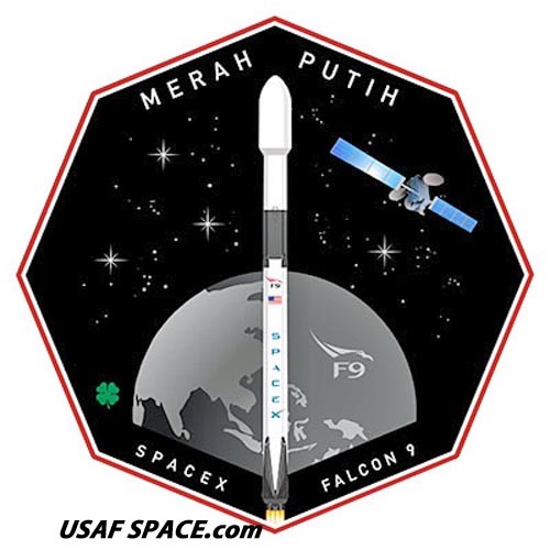 Authentic MERAH PUTIH - SPACEX FALCON 9 F9 Launch SATELLITE Mission PATCH