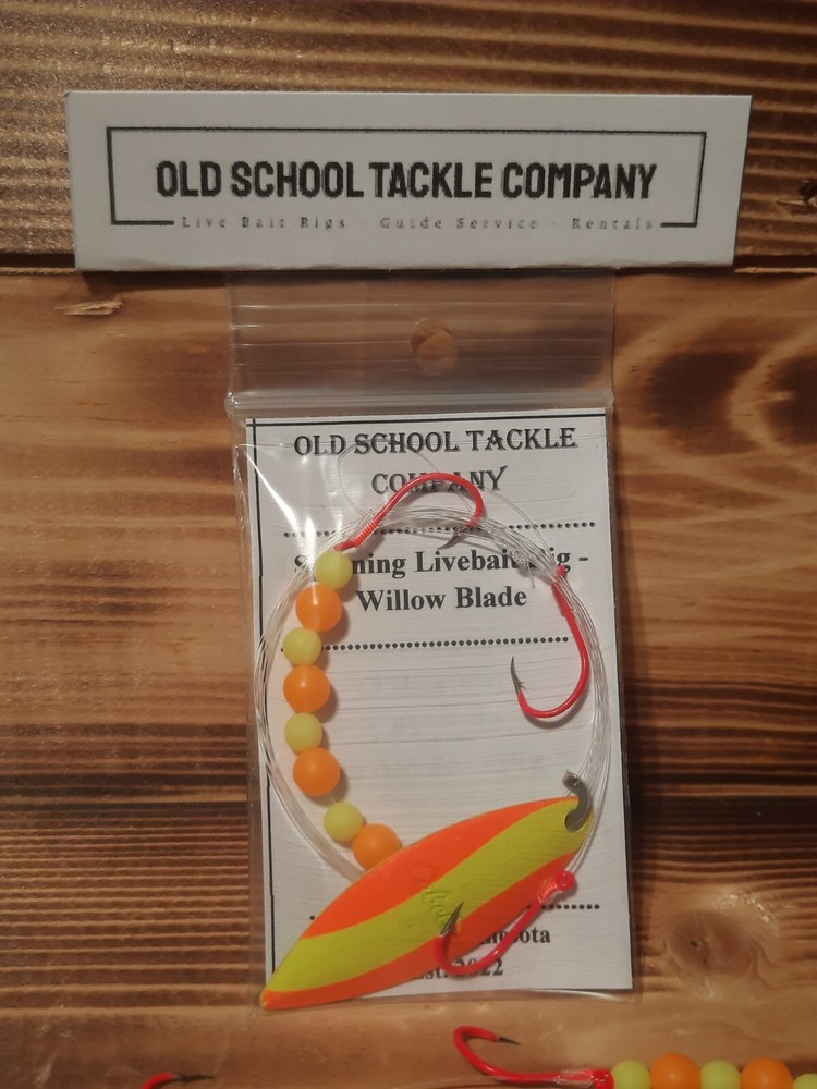 3-Hook Crawler Harness - Size #4 Willow Blade - 4'/48" - 15lb - Size #4 Hooks