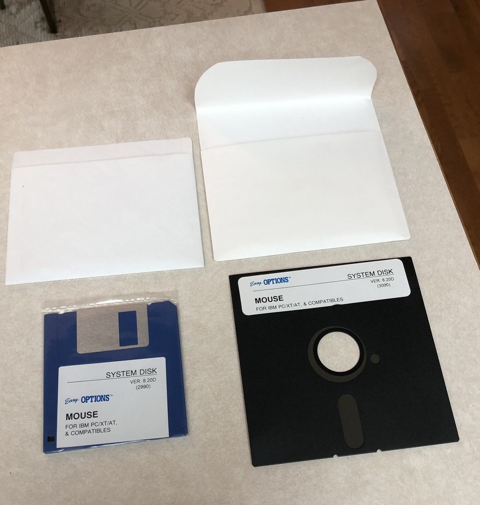 2 Easy Options Mouse System Disk Hard And Floppy Disk Version 8.20D Vintage New