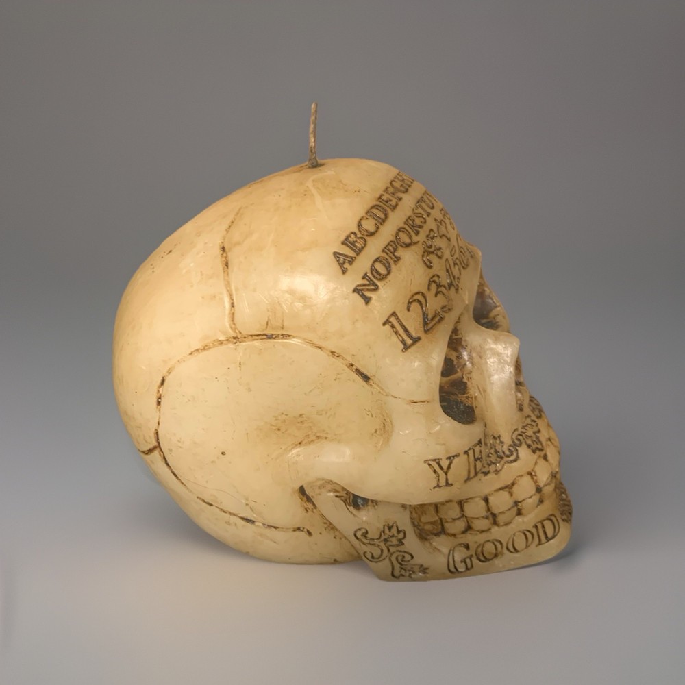 Ouija Skull Candle
