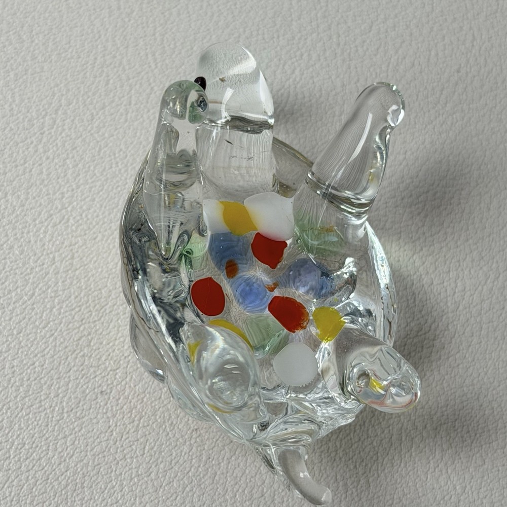 Miniature Art Glass Turtle Figurine