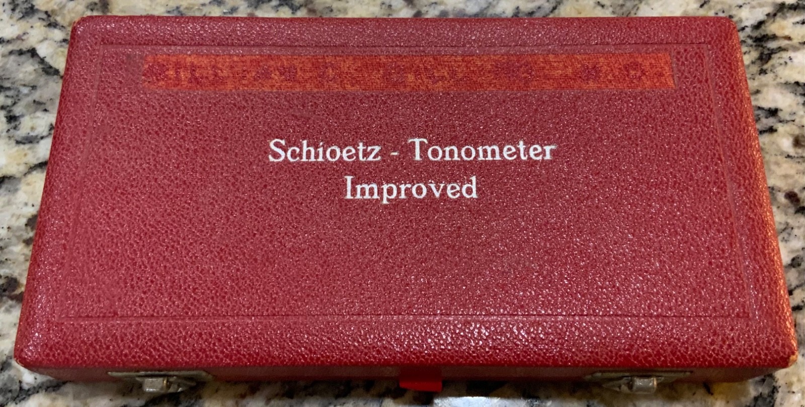Vintage Schioetz - Tonometer Improved Made In Germany Original Paperwork & Case
