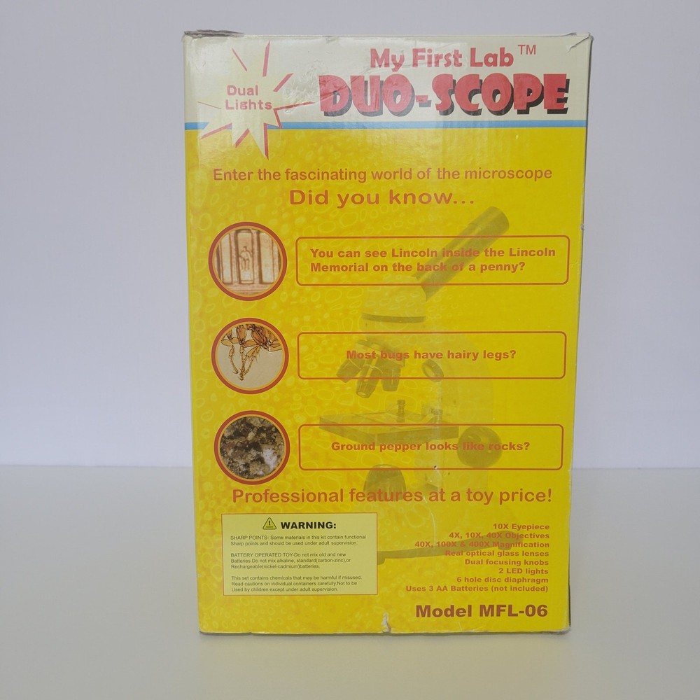 My First Lab MFL-06 Duo-Scope Microscope Two Microscopes in One with Box, Works