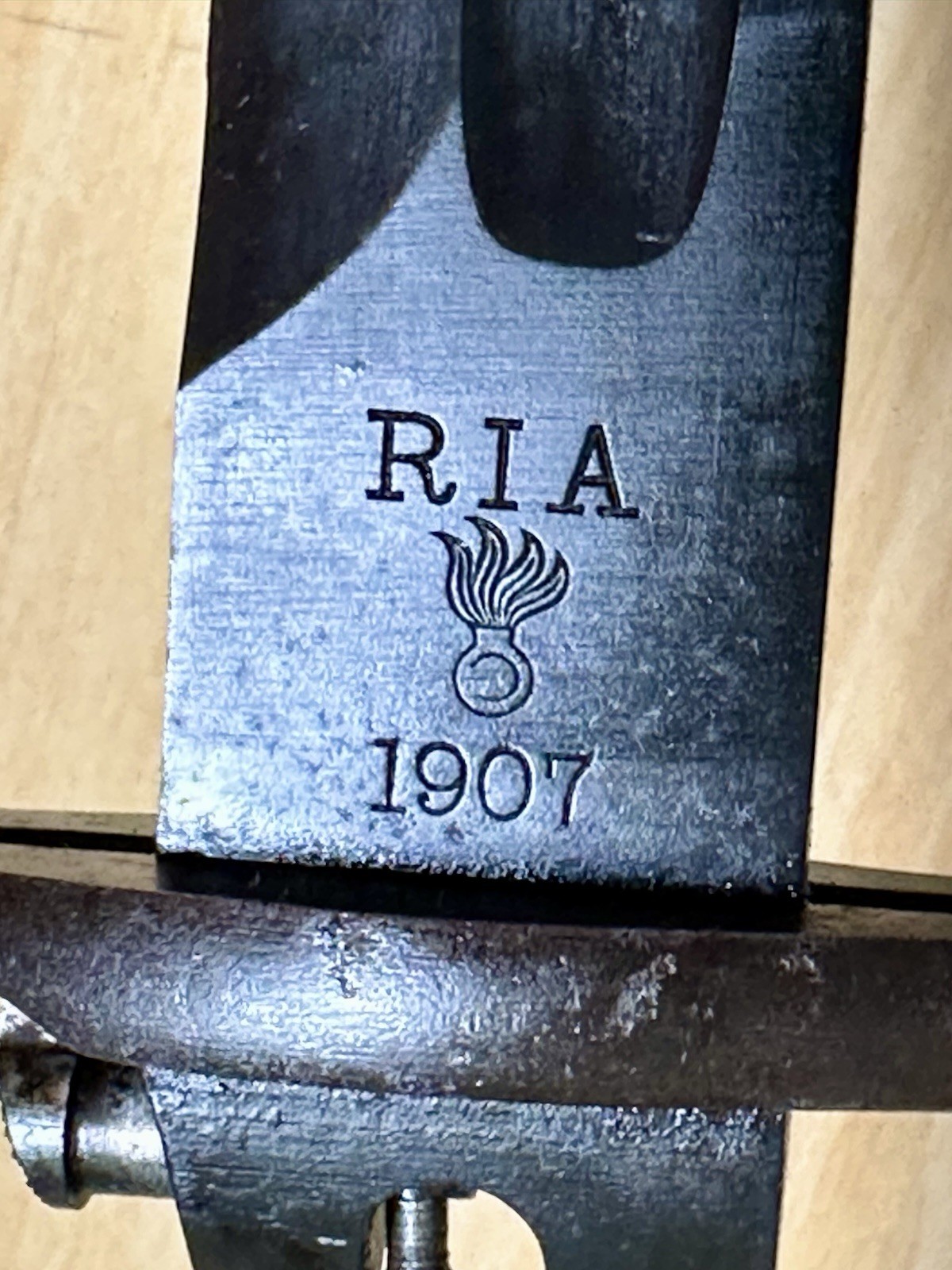 VERY NICE PRE-WWI US M1905 16” BAYONET 1907 ROCK ISLAND ARMORY & US M3 SCABBARD