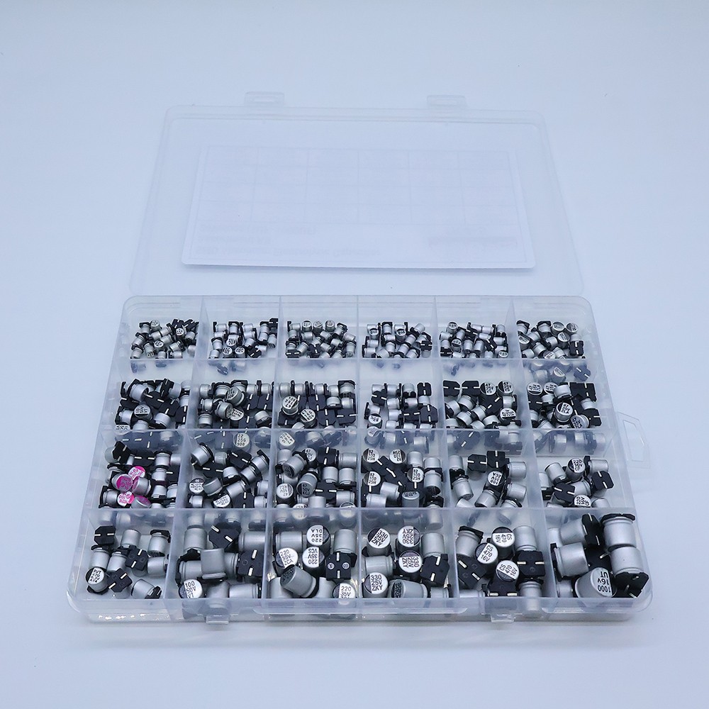 400PCS SMD Electrolytic Caps 24 Values 1uF-1000uF Boxed Fast Ship​