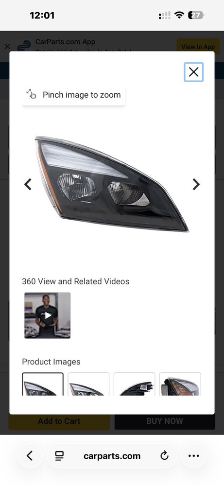 18-21 Freightliner Cascadia Headlight