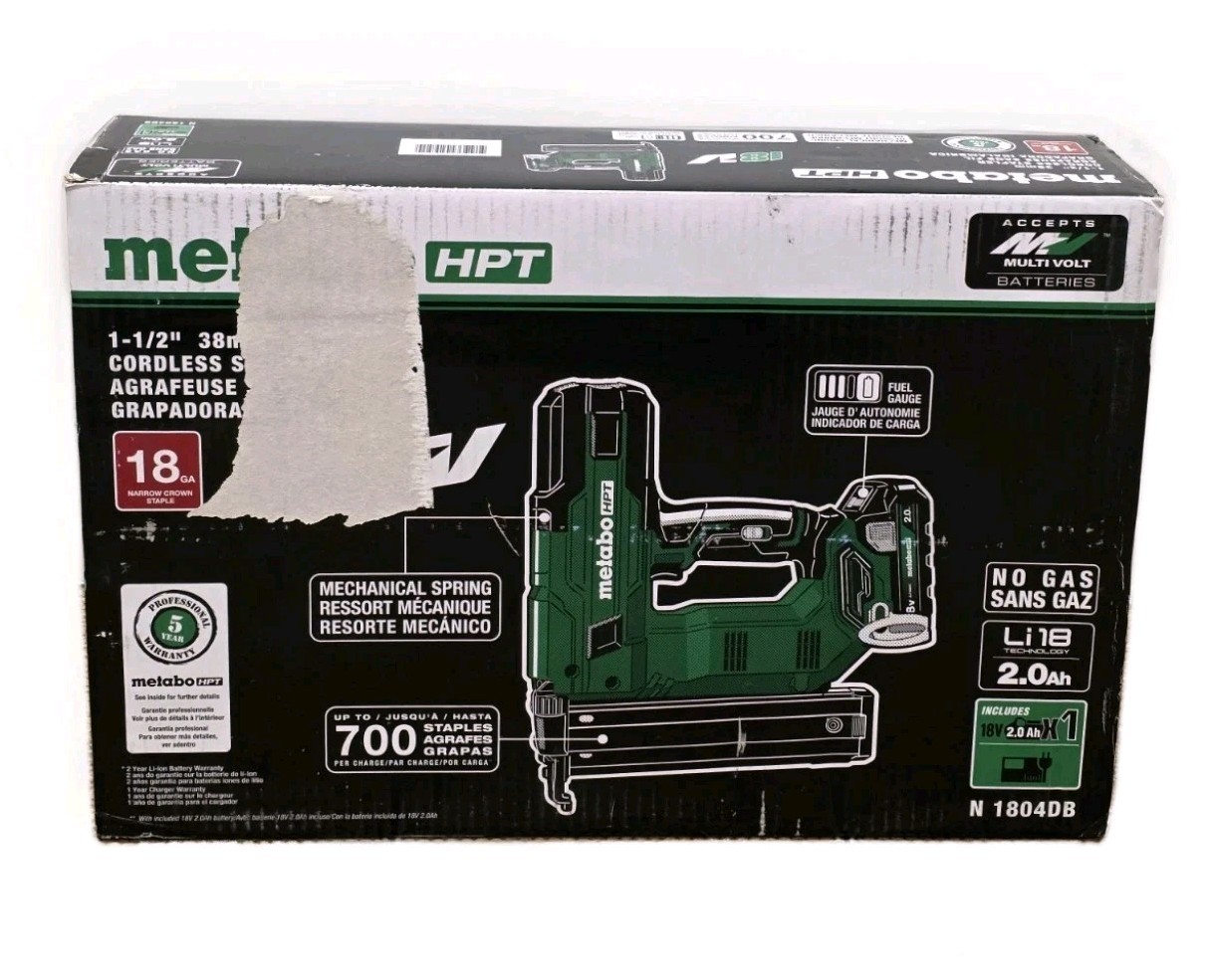 METABO HPT MultiVolt 18 Gauge 1-1/2-in Narrow Crown Finish Stapler