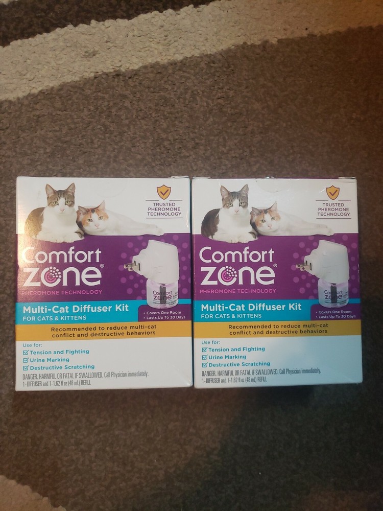 Two Comfort Zone Multi-Cat Diffuser Refill for Cats & Kittens 48ml