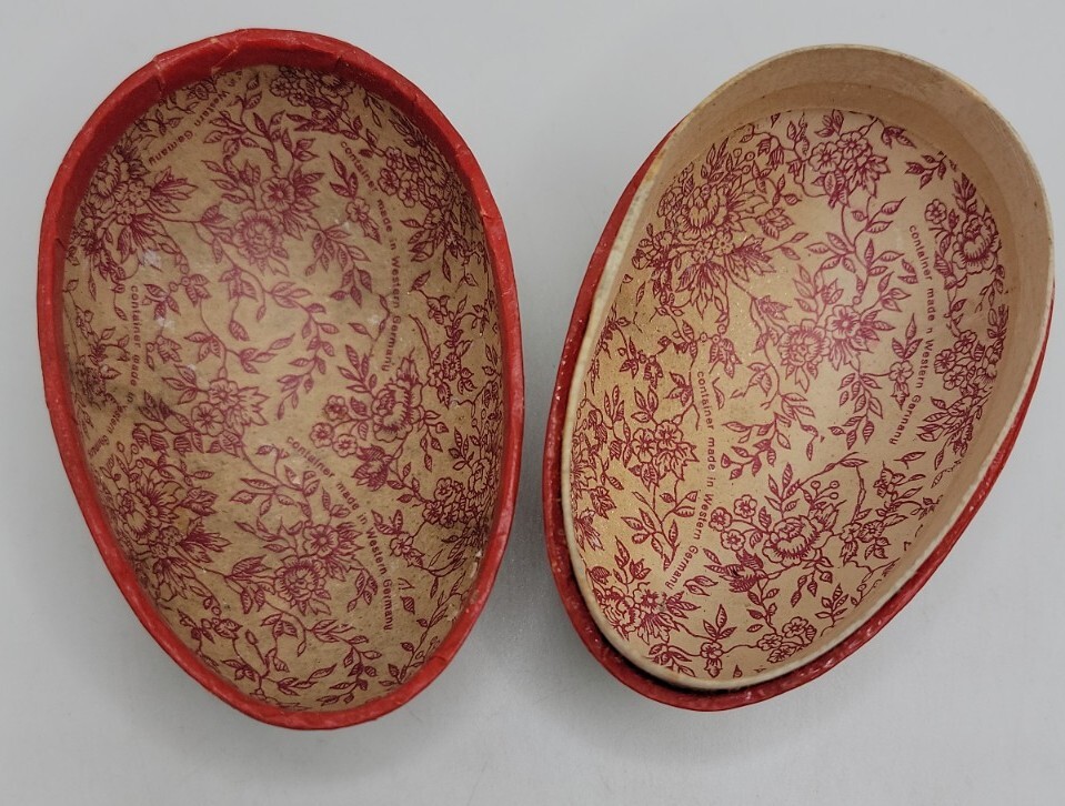 West German Easter Egg Candy Container 3" Vintage.