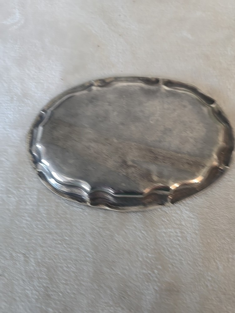 EP On Steel Silver Plated Trinket Dish Ash Tray Coaster 5"
