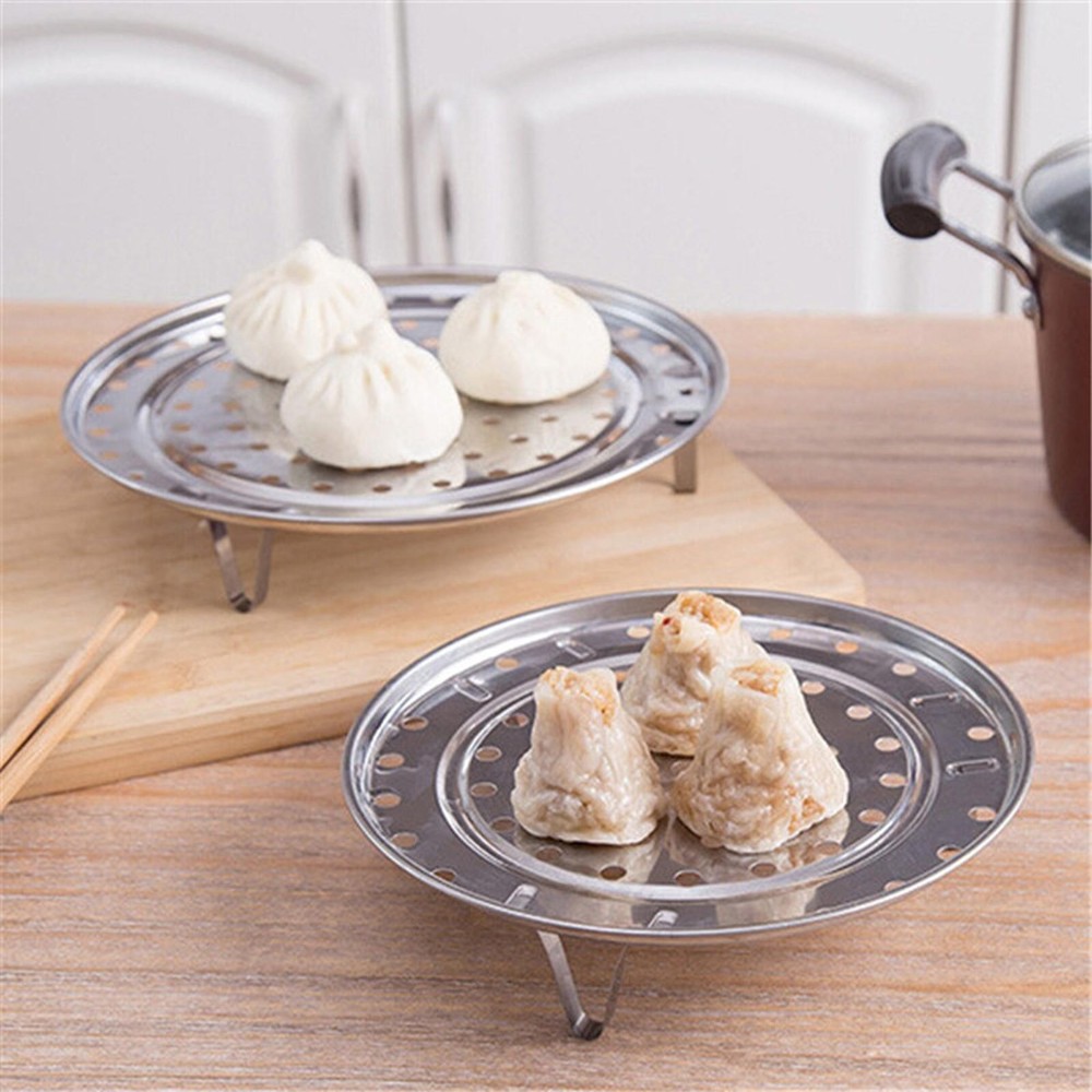 Multifunction Kitchen Steaming Stand Stainless Steel Steamer Rack Three-Legged