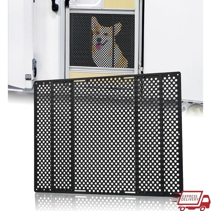 RV Entry Door Screen Protector Adjustable Durable Easy Install Dog Proof Barrier