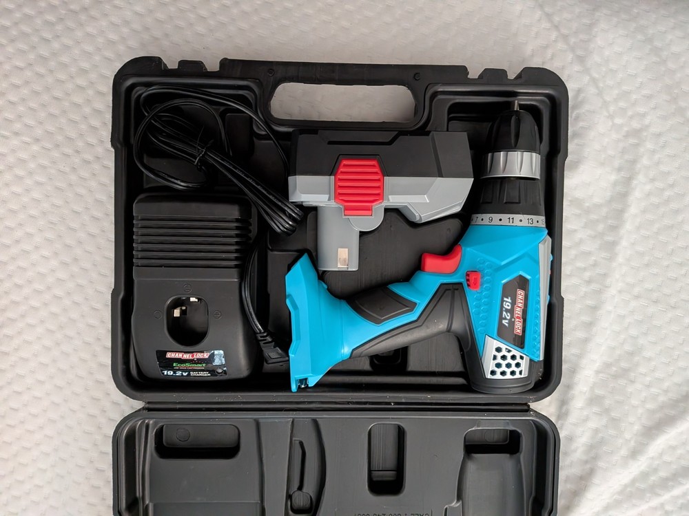 Channellock PLCDV02 19.2V NiCd Cordless Drill Driver Set with Case