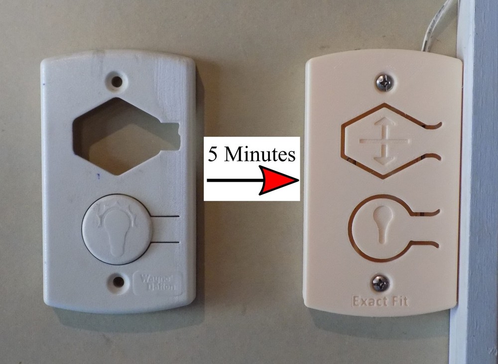 Exact Fit Two Button Cover Plate - Fits Wayne Dalton Garage Door Wall Station...