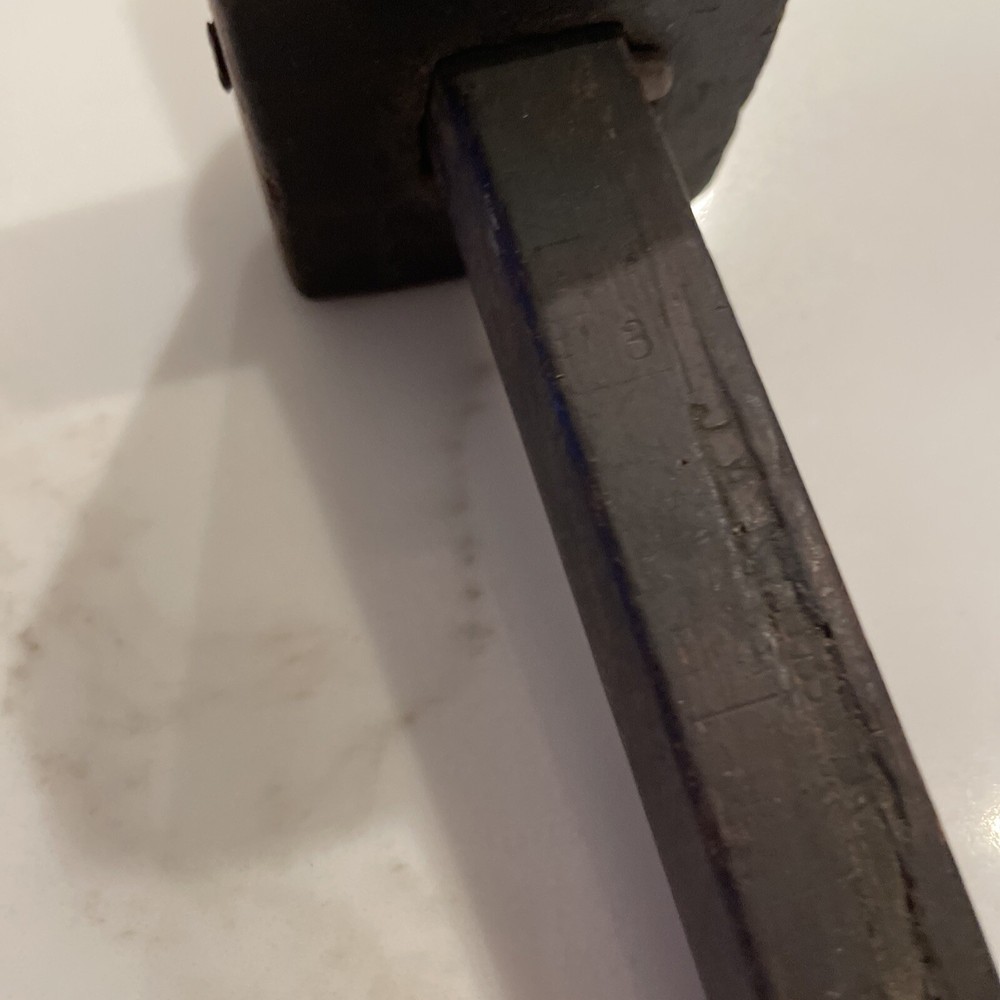 Primitive Wood Working Tool Scribe Ruler - Missing One Knob