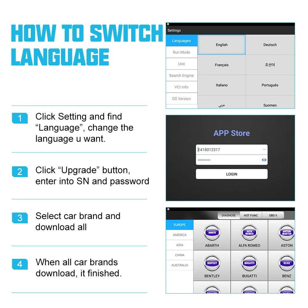 ANCEL X7 OBD2 Scanner Bluetooth Diagnostic Bidirectional ECU Coding DPF TPMS OIL