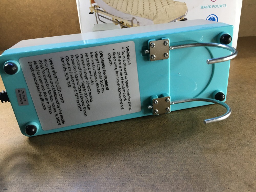 Vive Alternating Pressure Pad, Includes Mattress Pad and Electric Pump System